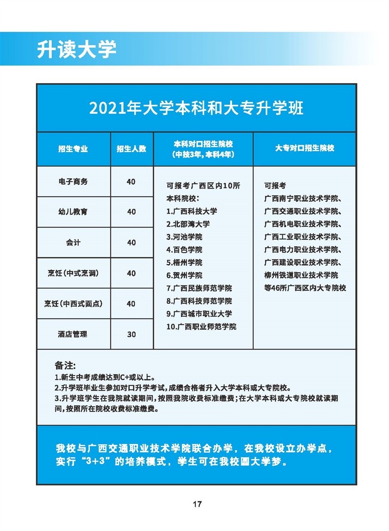 升學班招生計劃