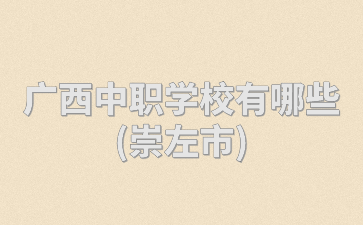 廣西中職學校公辦有哪些(崇左市)