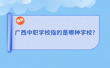 廣西中職學校指的是哪種學校？